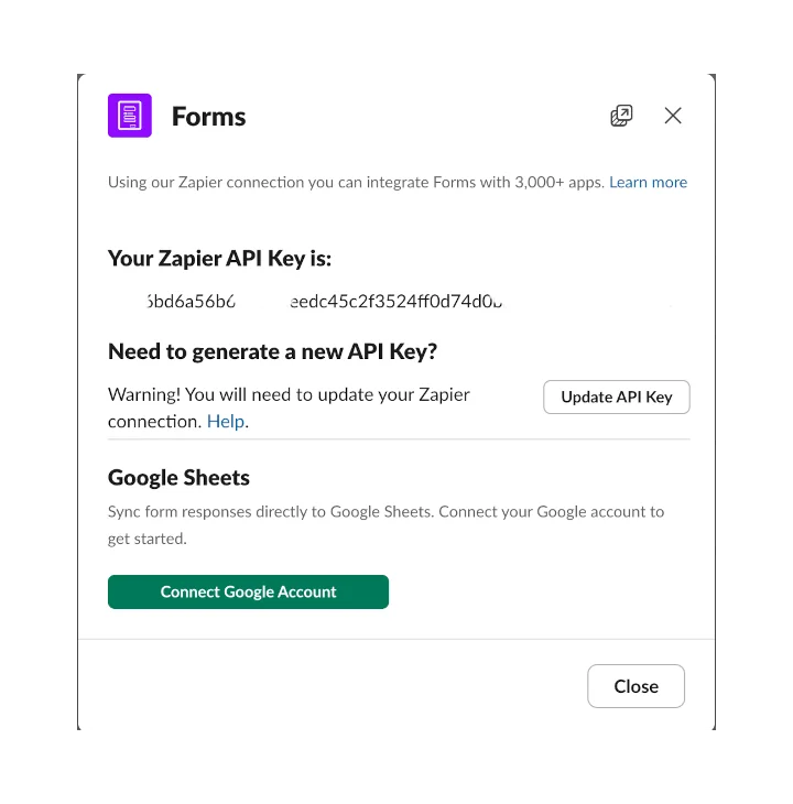 Native Google Sheets integration